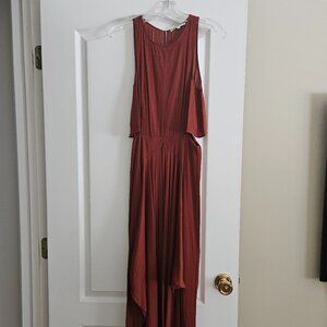 Maje Satin Rust Red Skirt